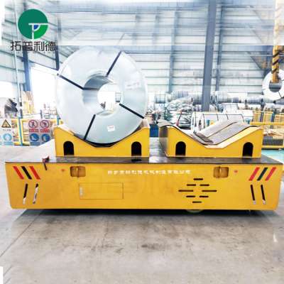 Steel Pipe Transfer Flat Electric Motorized Trackless Trailer