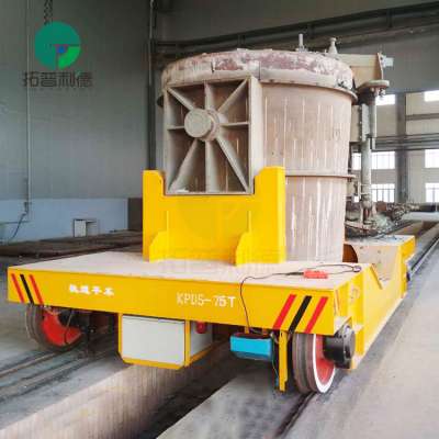 50 ton conducting railroad metallurgy plant ladle transfer cart