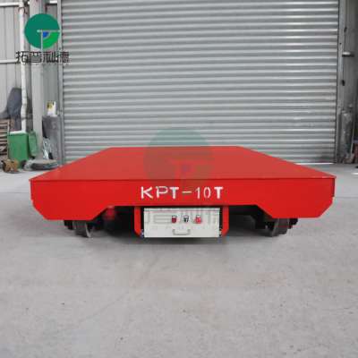 Self-driven industrial motorized material transfer cart on track