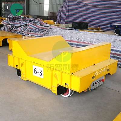 50 ton metal ore factory V support bracket steel coil transfer cart