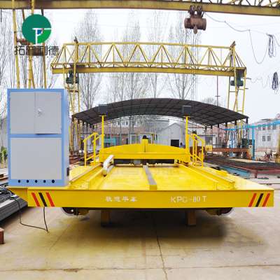 Electric Operated Double Layers Annealing Furnace Ferry Transfer Cart On Track