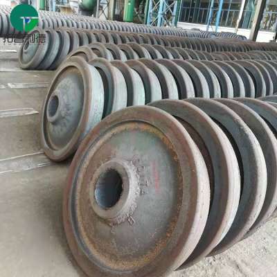 High tensile strength single or double flange crane iron wheel