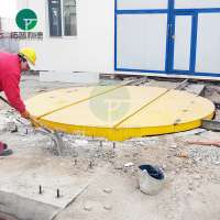 Electric rail turntable for industry crossing transportation