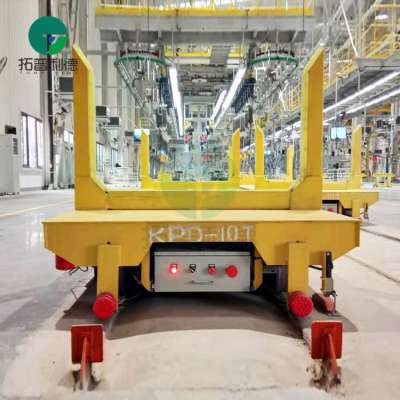 Steel Mill Motor Power Slab Material Transfer Rail Flat Cart